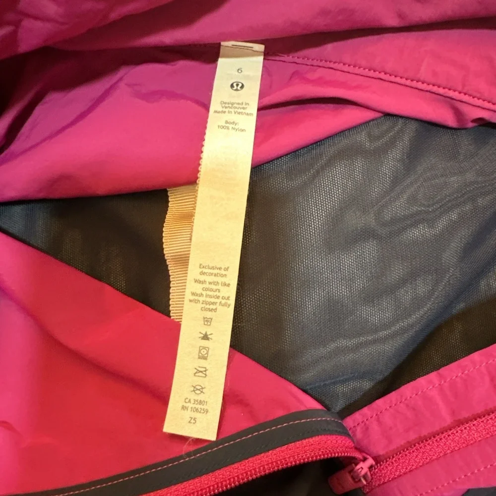 Lululemon Women's Evergreen Anorak Jacket Quarter Zip Drawstring Size 6